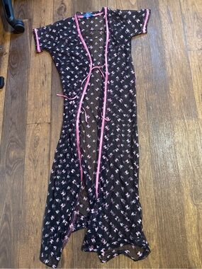 Sheer Black dainty feminine coquette dress cover up